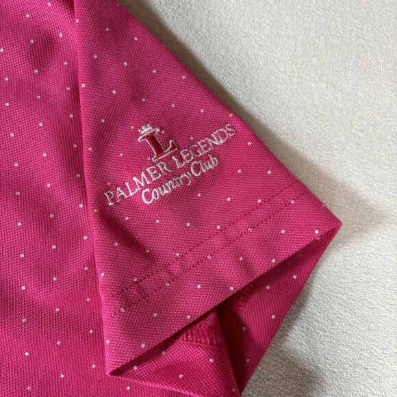FootJoy FJ Polo Shirt Mens L Polka Dot Geometric "Palmer Legends Country Club” - Picture 4 of 9